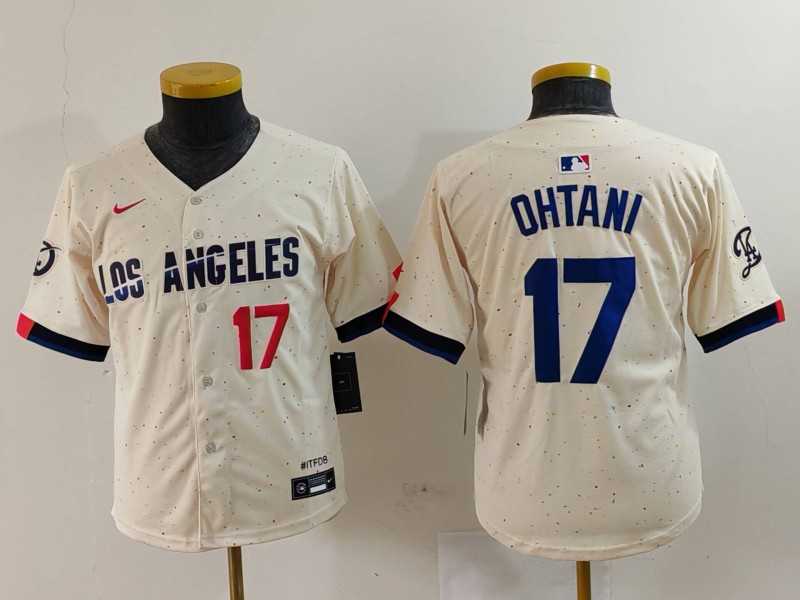 Youth Los Angeles Dodgers #17 Shohei Ohtani Number Cream Blue 2024 City Connect Limited Stitched Jersey,We sell and wholesale Youth Los Angeles Dodgers #17 Shohei Ohtani Number Cream Blue 2024 City Connect Limited Stitched Jersey on line form chian!